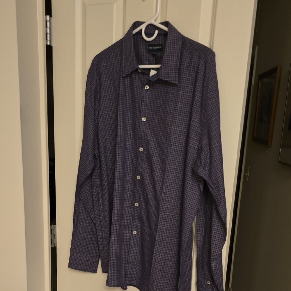 Jack Mavrick Men's Blue Checkered Shirt